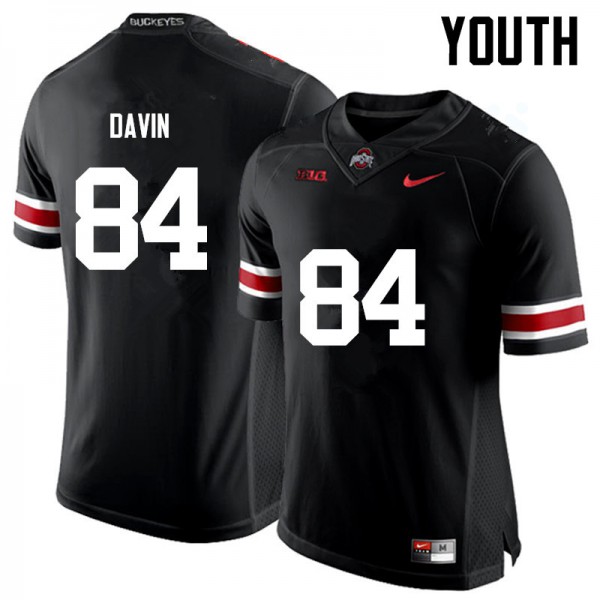 Ohio State Buckeyes #84 Brock Davin Youth Stitch Jersey Black